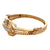 Diamond Braided 14 Karat Yellow Gold Estate Bangle Bracelet