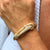 Diamond Braided 14 Karat Yellow Gold Estate Bangle Bracelet