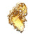 Emerald Diamond 14 Karat Yellow Gold Contemporary Brooch Pin