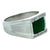 Jadeite & Diamond 14 Karat White Gold Ring