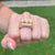 Three Pearl Diamond 14 Karat Yellow Gold Band Ring