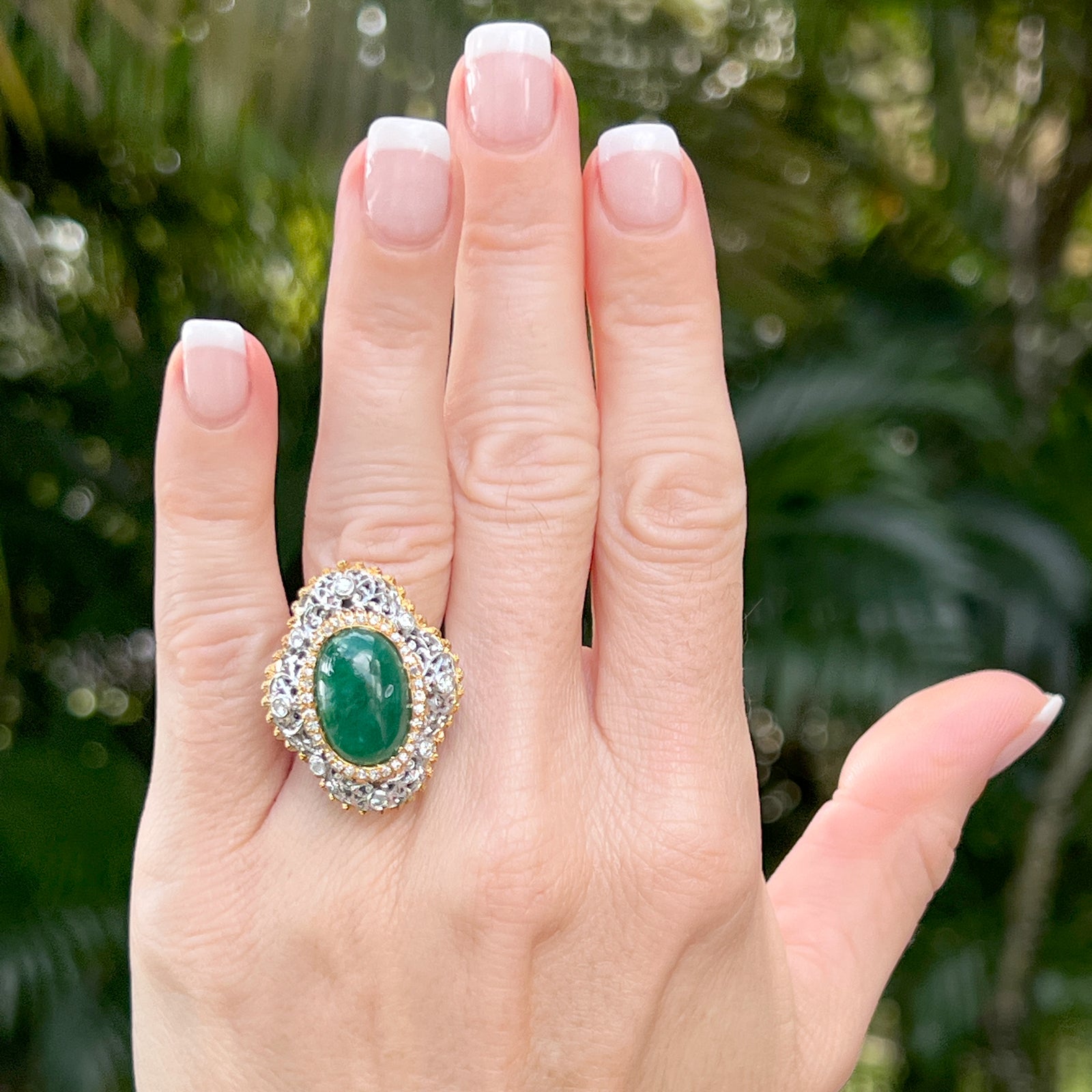 Dilan Jewels Emerald Green Swarovski Cocktail Ring For Women : Amazon.in:  Fashion