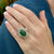 8.0 Carat Emerald Diamond 18 Karat Gold Cocktail Ring