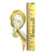 Diamond 18 Karat Two Tone Gold Brushed Finish Ribbon Brooch