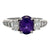 Violet Sapphire Diamond Platinum Cocktail Ring