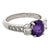 Violet Sapphire Diamond Platinum Cocktail Ring