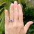 Violet Sapphire Diamond Platinum Cocktail Ring