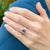 Violet Sapphire Diamond Platinum Cocktail Ring