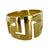 18 Karat Yellow Gold Greek Key Design Estate Band Ring