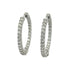 Roberto Coin Diamond 18 Karat White Gold Hoop Earrings