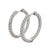 Roberto Coin Diamond 18 Karat White Gold Hoop Earrings