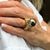 Black South Sea Pearl Diamond 18 Karat Yellow Gold Contemporary Cocktail Ring