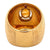 Roberto Coin Yellow Sapphire Diamond 18KYG Wide Ribbed Cigar Band Ring