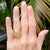Roberto Coin Yellow Sapphire Diamond 18KYG Wide Ribbed Cigar Band Ring