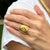 Roberto Coin Yellow Sapphire Diamond 18KYG Wide Ribbed Cigar Band Ring