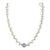South Sea Pearl Diamond 18 Karat White Gold Ball Clasp Necklace