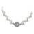 South Sea Pearl Diamond 18 Karat White Gold Ball Clasp Necklace