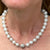 South Sea Pearl Diamond 18 Karat White Gold Ball Clasp Necklace