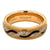 Wellendorf Diamond Black Enamel 18 Karat Yellow Gold Spinner Wedding Band Ring