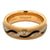 Wellendorf Diamond Black Enamel 18 Karat Yellow Gold Spinner Wedding Band Ring