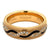 Wellendorf Diamond Black Enamel 18 Karat Yellow Gold Spinner Wedding Band Ring