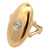Old Mine Cut Diamond 14 Karat Yellow Gold Signet Vintage Ring