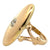 Old Mine Cut Diamond 14 Karat Yellow Gold Signet Vintage Ring