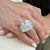 David Webb Diamond Carved Rock Crystal Vintage Cocktail Ring