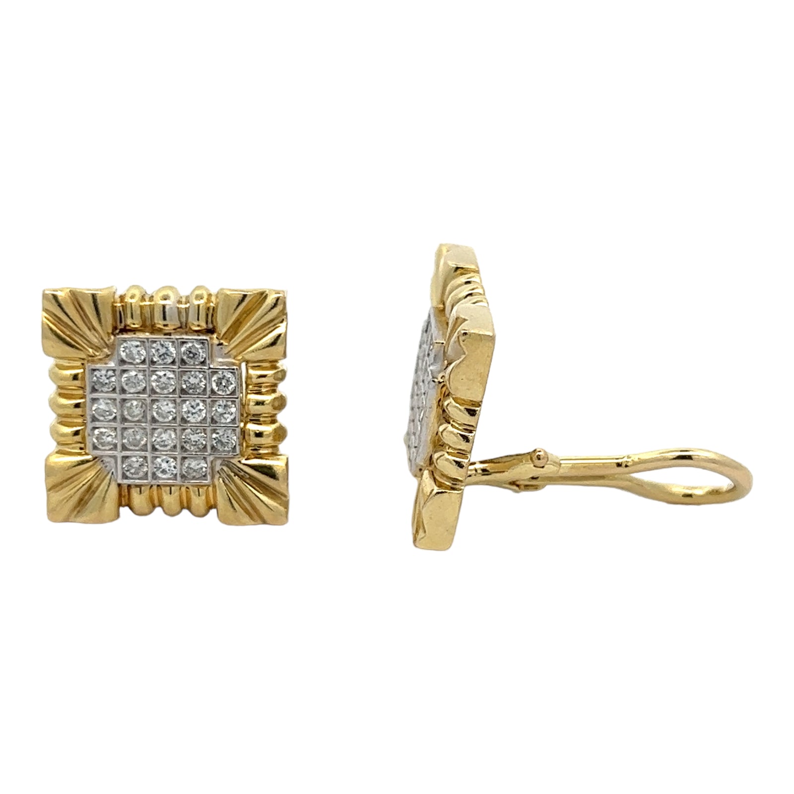 Louis Vuitton Wave Hoops Earrings Golden Metal