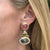 Diamond Tourmaline Topaz 18 Karat Yellow Gold Drop Earrings