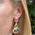 Diamond Tourmaline Topaz 18 Karat Yellow Gold Drop Earrings