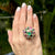 1970's Diamond Sapphire Ruby Emerald 18KYG Tutti Frutti Cocktail Ring