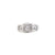 3 Stone Old European Diamond 18 Karat White Gold Filigree Band Ring