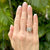 Princess Cut Diamond Cluster Halo 14 Karat White Godl Engagement Ring