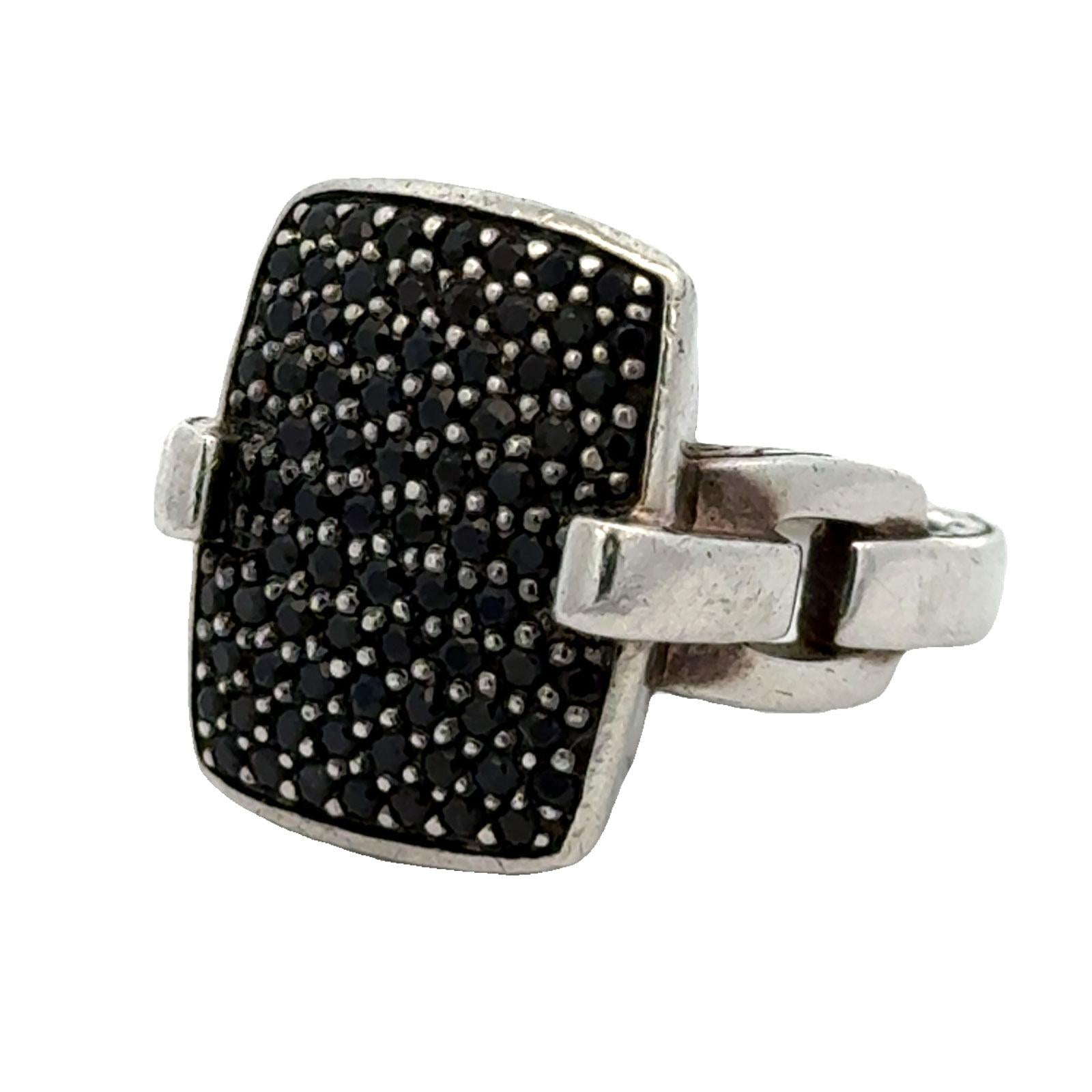 John Hardy Sterling Silver Spinel Gemstone Modern Ring