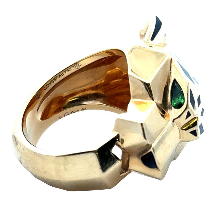 Cartier Panthère de Cartier Tsavortie Black Onyx 18KYG Ring B&P Size 54 ( US 7)