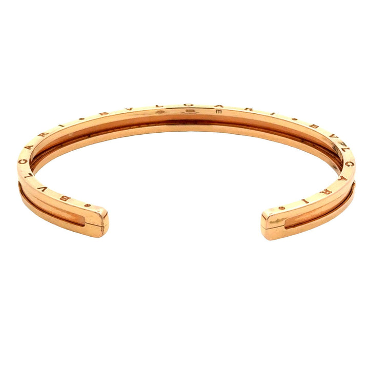 Bvlgari BZero 18 Karat Rose Gold Cuff Bangle Bracelet New Box & Papers