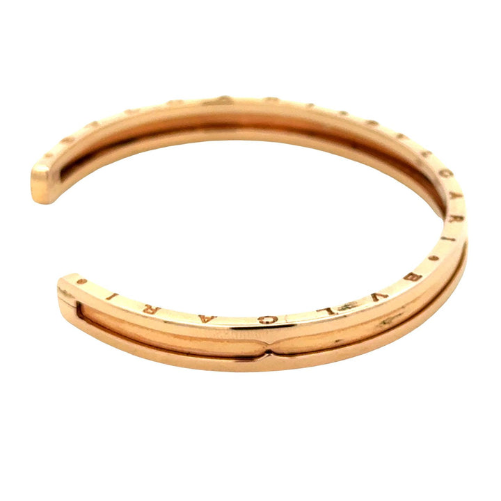 Bvlgari BZero 18 Karat Rose Gold Cuff Bangle Bracelet New Box & Papers