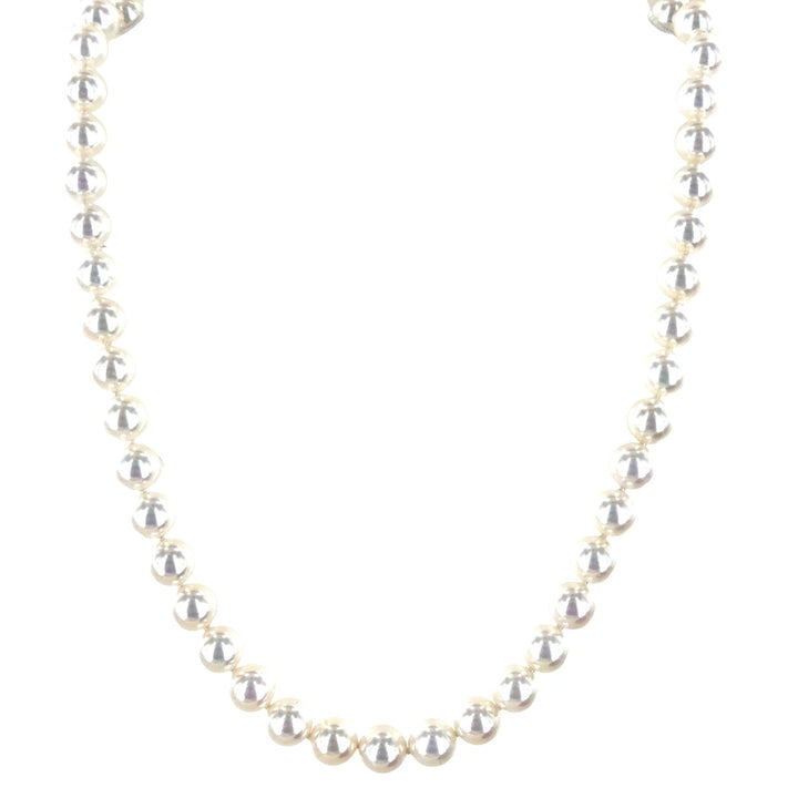 Tiffany & Company Akoya Essential 8mm Cultured Pearl Necklace 18KYG X Clasp