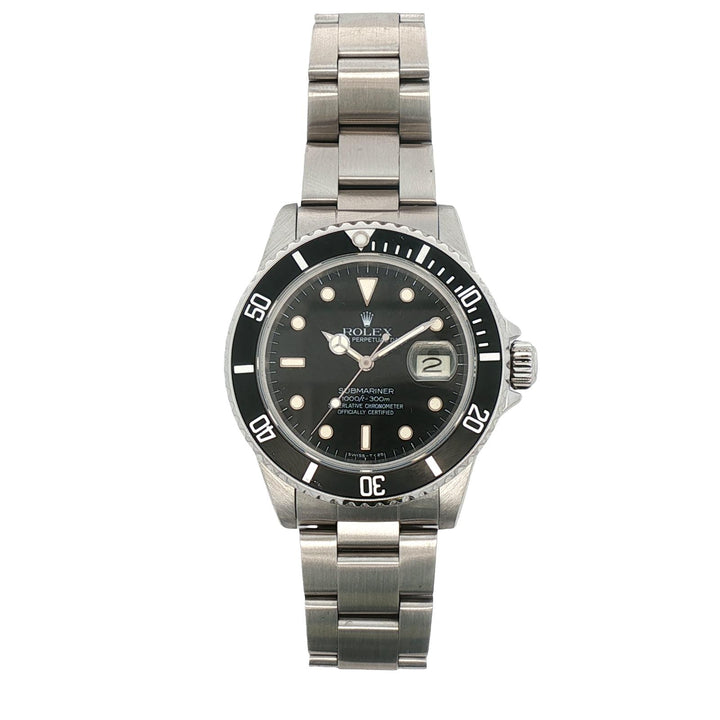 Rolex Submariner 40mm Black Dial Stainless Steel Watch Circa 1985