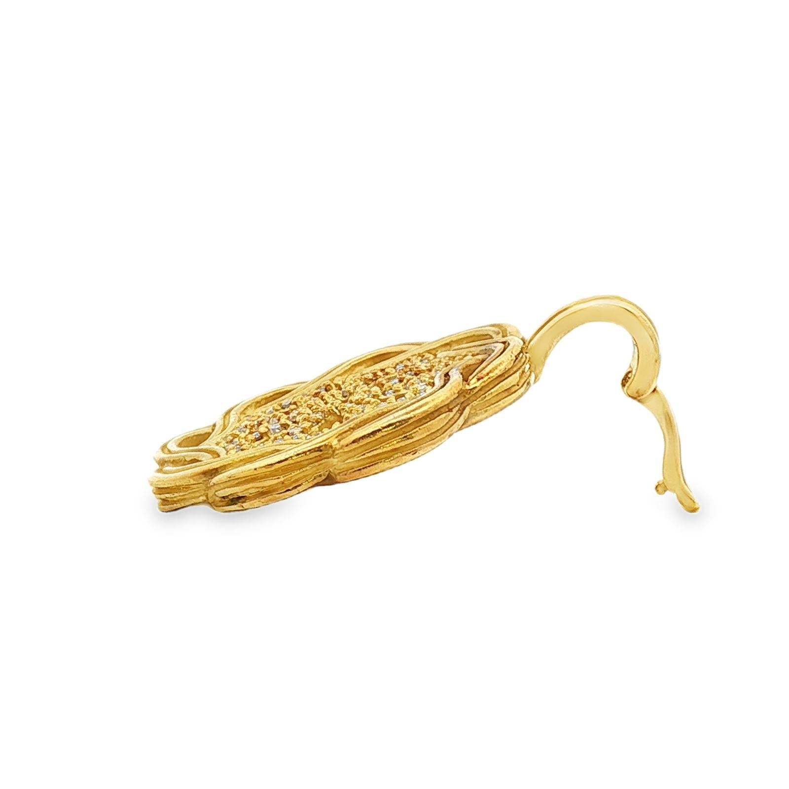 Slane & Slane Fenestra Diamond 18 Karat Yellow Gold Enhancer Pendant