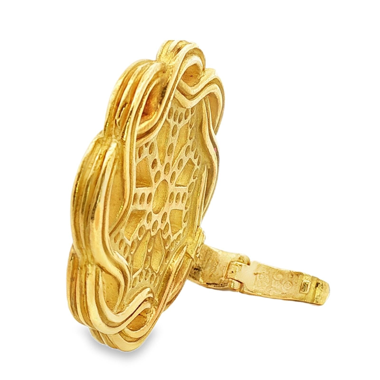 Slane & Slane Fenestra Diamond 18 Karat Yellow Gold Enhancer Pendant