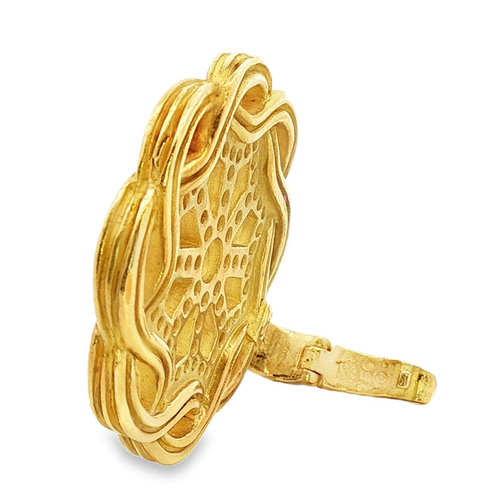 Slane & Slane Fenestra Diamond 18 Karat Yellow Gold Enhancer Pendant