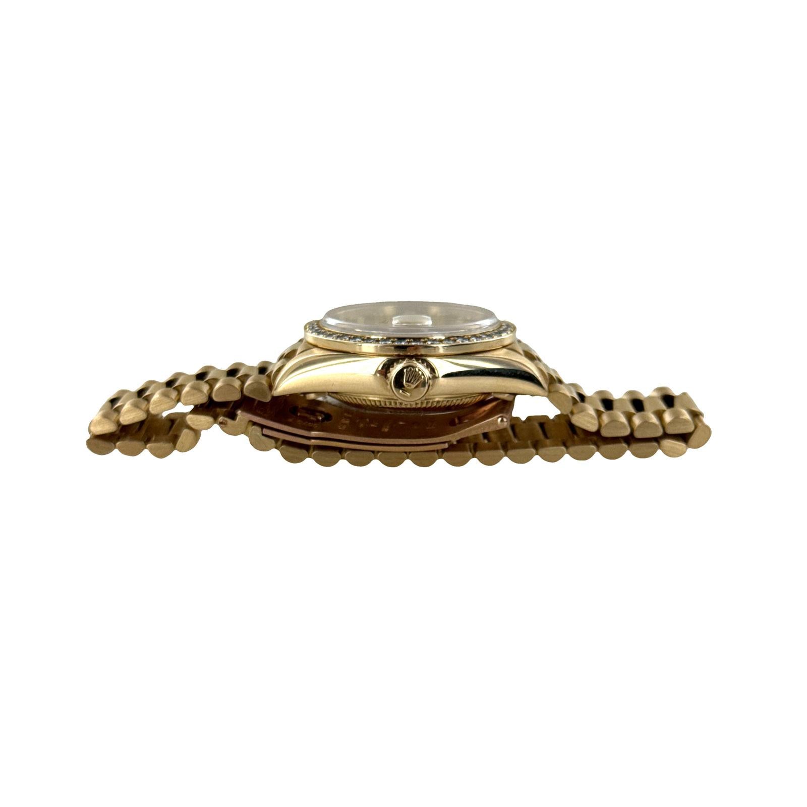 18y Ladys 26mm Rolex President Diamond Dial and Diamond Bezel