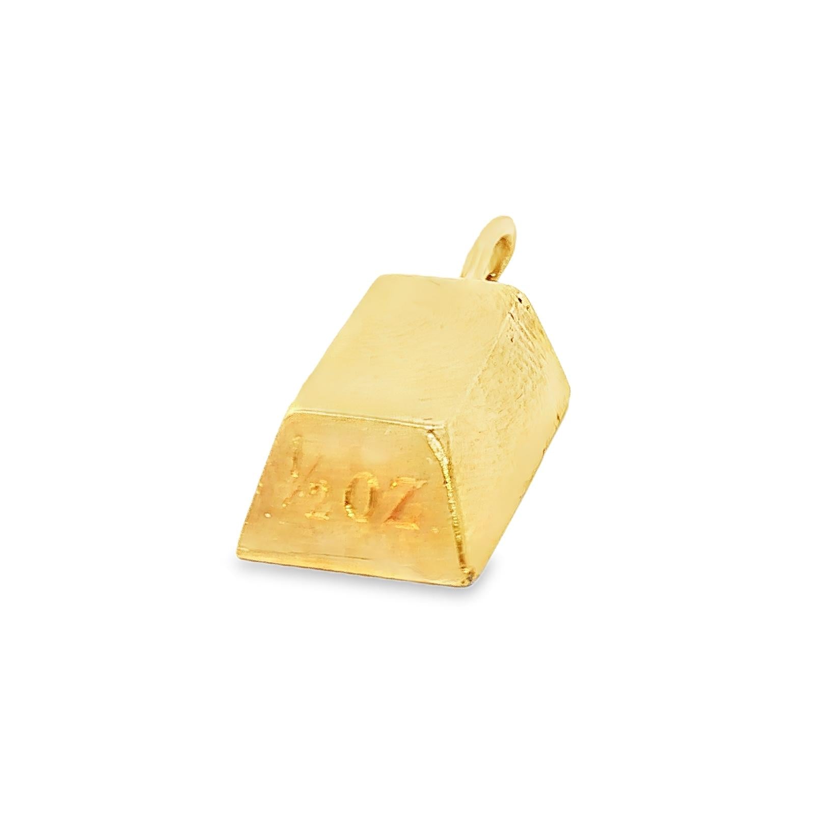 1970's  Cartier One-Half Ounce 18KYG Gold Bar Vintage Charm