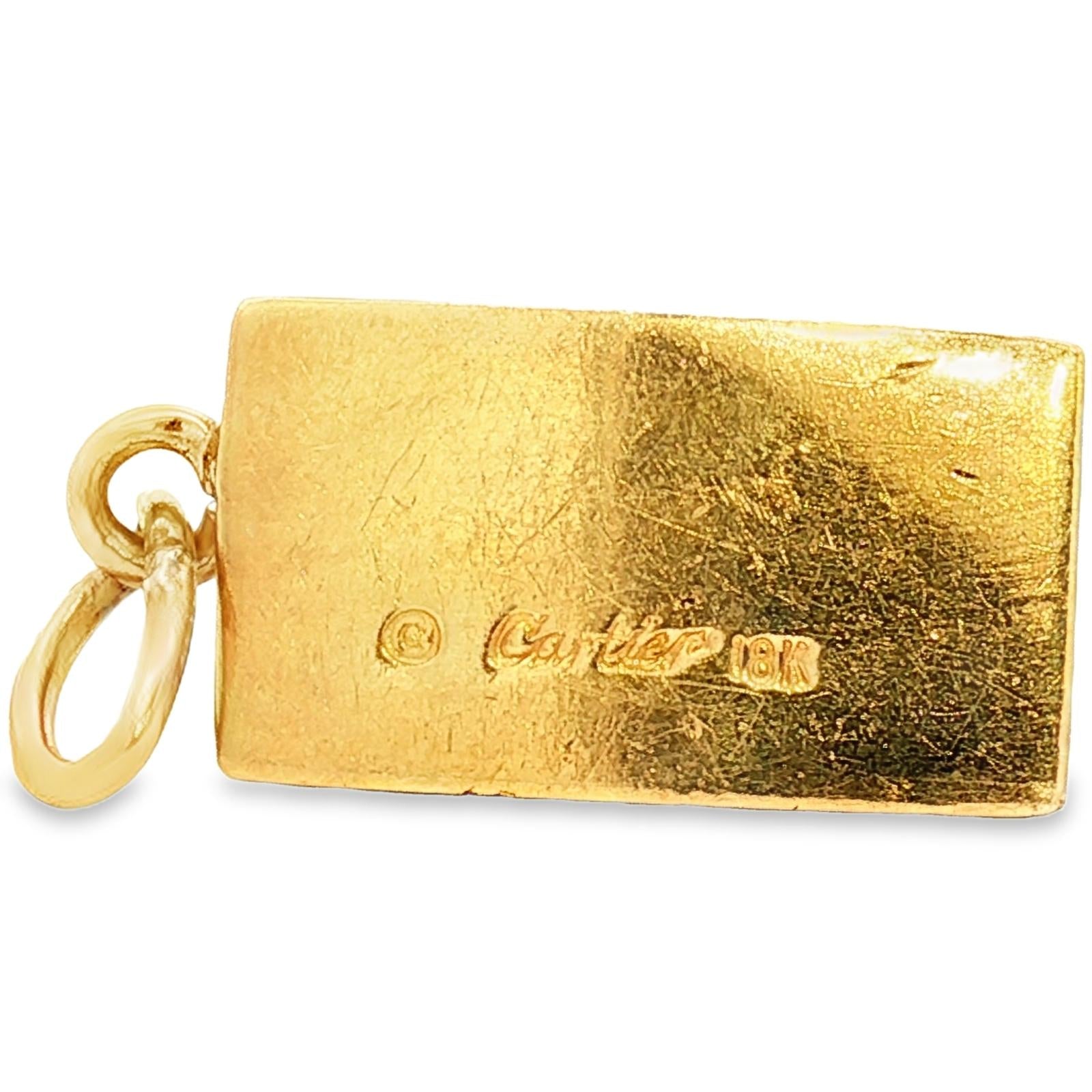1970's  Cartier One-Half Ounce 18KYG Gold Bar Vintage Charm