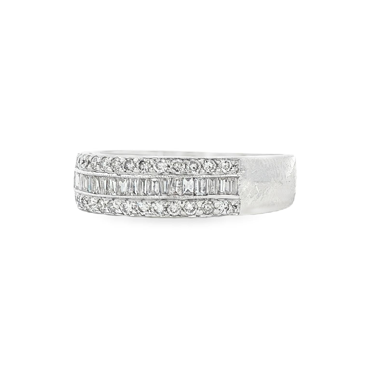 LeVian Diamond 18 Karat White Gold Wedding Anniversay Band Ring