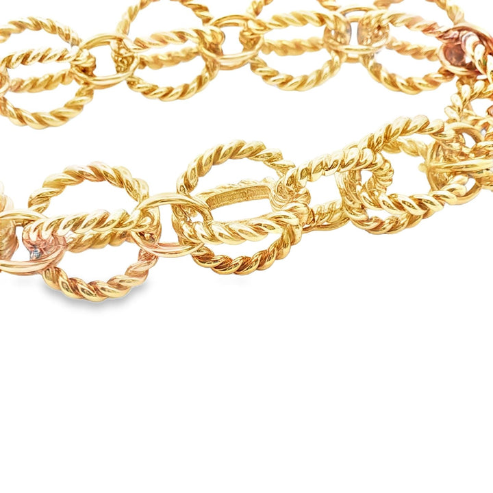 Tiffany & Company Schlumberger Rope Circle Bracelet 18K Yellow Gold