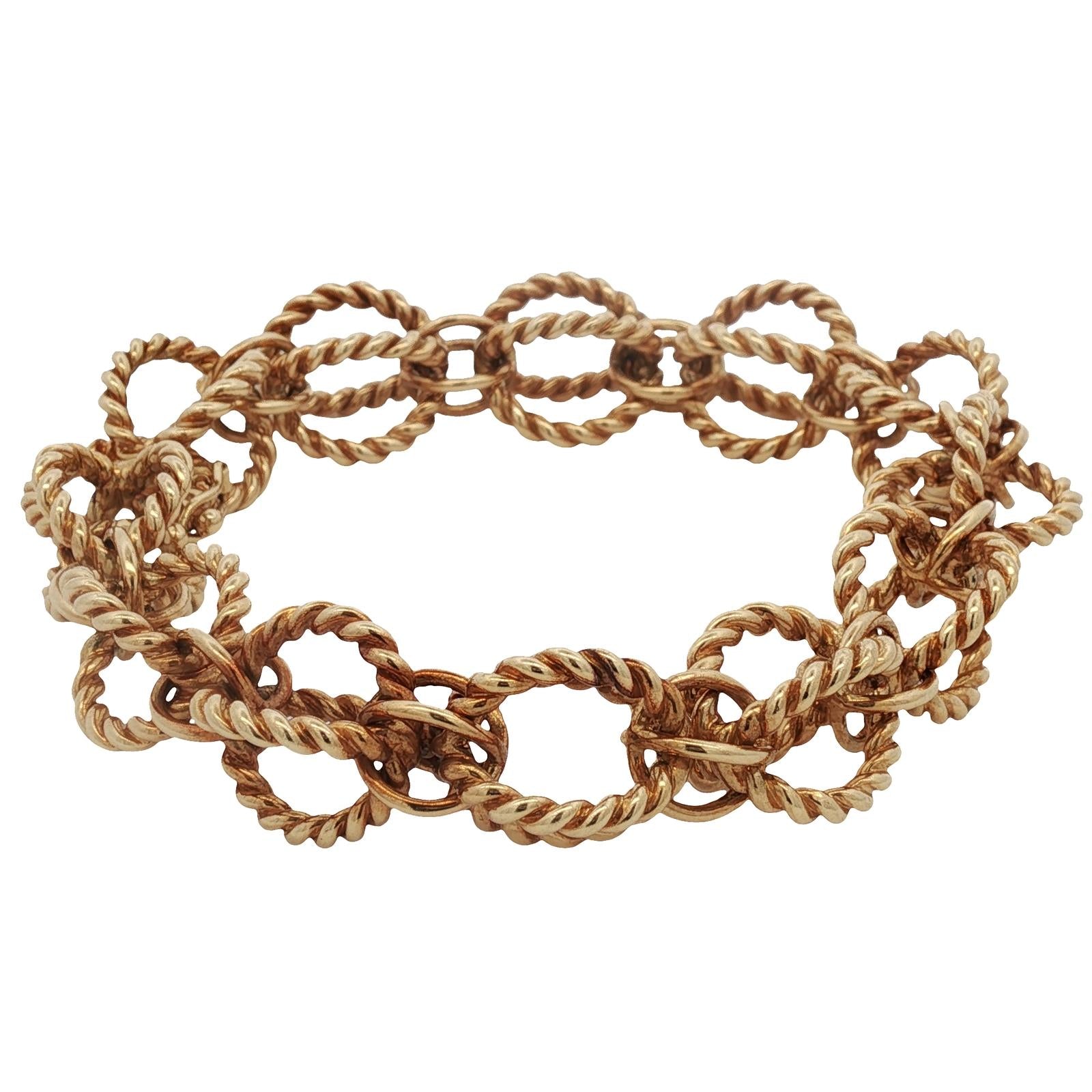 Tiffany & Company Schlumberger Rope Circle Bracelet 18K Yellow Gold
