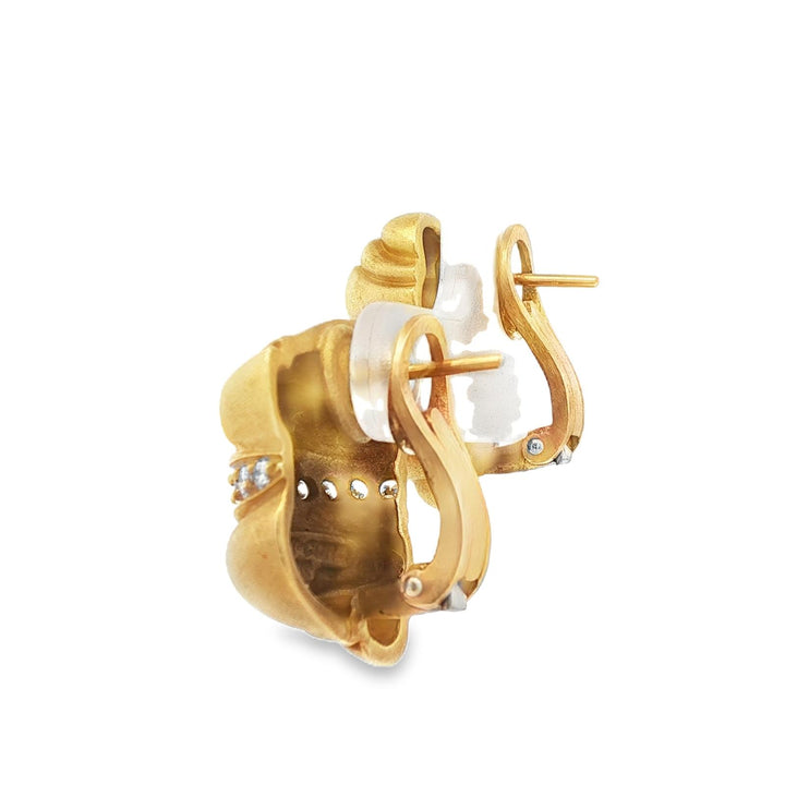 Kieselstein Cord Diamond 18 Karat Yellow Gold Lever-Back Earrings